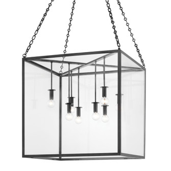 Catskill Eight Light Pendant in Aged Iron (70|4124-AI)