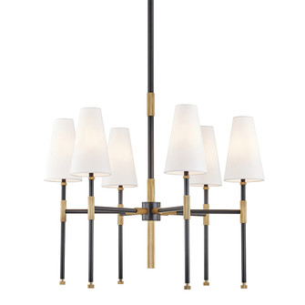 Bowery Six Light Chandelier in Aged Brass/Old Bronze (70|3728-AOB)