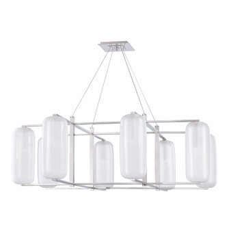 Pebble Eight Light Chandelier in Polished Nickel (70|3478-PN)
