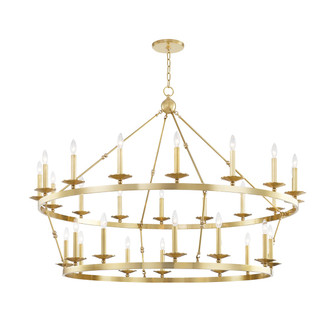 Allendale 28 Light Chandelier in Aged Brass (70|3228-AGB)