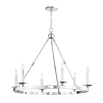 Allendale Six Light Chandelier in Polished Nickel (70|3206-PN)