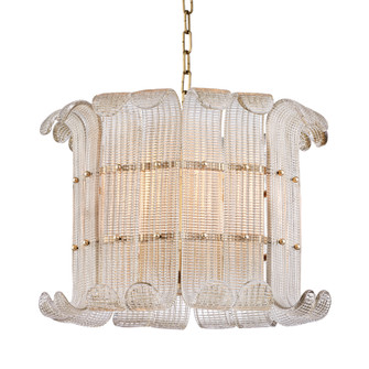 Brasher Eight Light Chandelier in Aged Brass (70|2908-AGB)