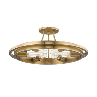 Chambers Six Light Semi Flush Mount in Aged Brass (70|2721-AGB)