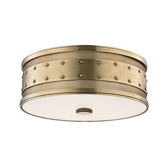 Gaines Three Light Flush Mount in Aged Brass (70|2206-AGB)