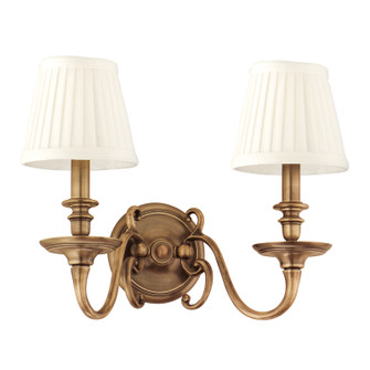 Charleston Two Light Wall Sconce in Aged Brass (70|1742-AGB)
