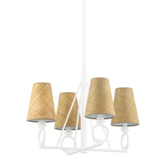 Pendelton Four Light Chandelier in White Plaster (70|1724-WP)