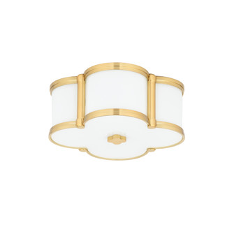 Chandler Two Light Flush Mount in Aged Brass (70|1212-AGB)