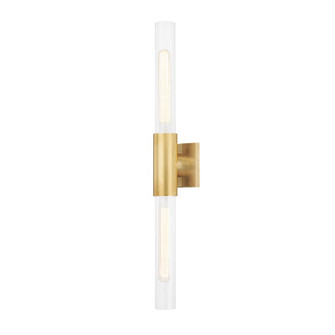 Asher Two Light Wall Sconce in Aged Brass (70|1202-AGB)