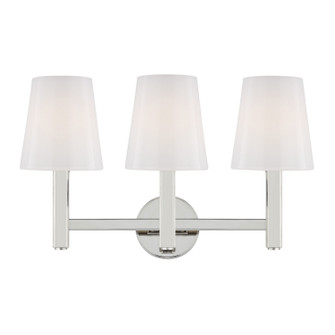 Logan Three Light Vanity in Polished Nickel (454|TV1133PN) Logan Three Light Vanity in Polished Nickel (454|TV1133PN)