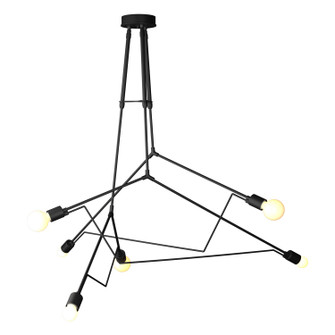 Divergence Six Light Outdoor Pendant in Coastal Black (39|362015-SKT-STND-80)