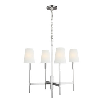 Beckham Classic Four Light Chandelier in Polished Nickel (454|TC1034PN)