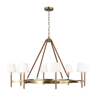 Katie Eight Light Chandelier in Time Worn Brass (454|LC1018TWB)