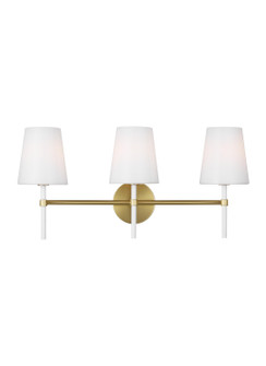 Monroe Three Light Vanity in Burnished Brass (454|KSV1013BBSGW)