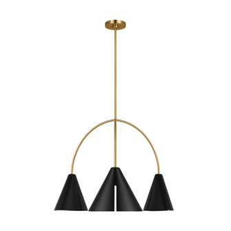 Cambre LED Chandelier in Midnight Black and Burnished Brass (454|KC1113MBKBBS-L1)