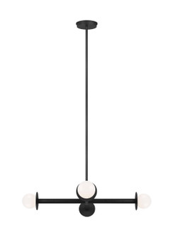 Nodes Four Light Chandelier in Midnight Black (454|KC1064MBK)