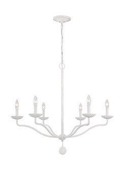 Annie Six Light Chandelier in Plaster White (454|F3130/6PSW)
