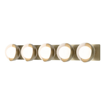 Brooklyn Brooklyn 5-Light Straight Double Shade Bath Sconce in Modern Brass (39|201379-SKT-86-02-GG0711)