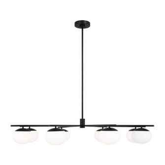 Lune Eight Light Chandelier in Aged Iron (454|EC1258AI)