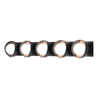 Brooklyn Brooklyn 5-Light Straight Double Shade Bath Sconce in Black (39|201379-SKT-10-10-GG0711)