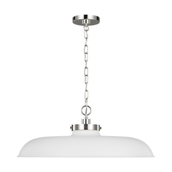 Wellfleet One Light Pendant in Matte White and Polished Nickel (454|CP1111MWTPN)