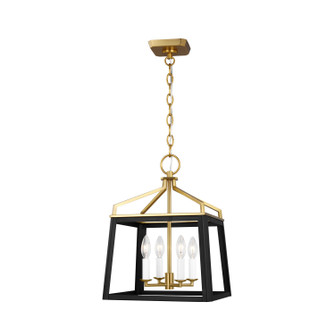 Carlow Four Light Lantern in Midnight Black (454|CC1564MBKBBS)