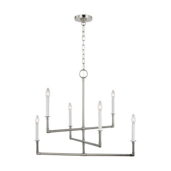 Bayview Six Light Chandelier in Polished Nickel (454|CC1346PN)