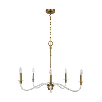 Hanover Five Light Chandelier in Burnished Brass (454|CC1315BBS)