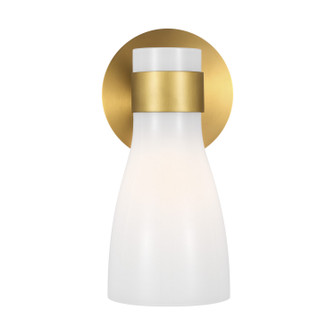 Moritz One Light Wall Sconce in Burnished Brass with Milk White Glass (454|AEV1001BBSMG)