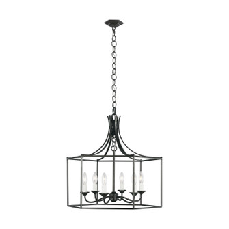 Bantry House Six Light Chandelier in Smith Steel (454|AC1046SMS)