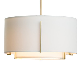 Exos Exos Small Double Shade Pendant in White (39|139602-SKT-MULT-02-SF1099-SF1590)