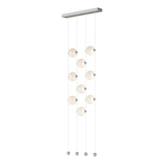 Abacus Abacus 9-Light Ceiling-to-Floor LED Pendant in Sterling (39|139057-LED-STND-85-GG0668)