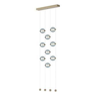 Abacus Abacus 9-Light Ceiling-to-Floor LED Pendant in Soft Gold (39|139057-LED-STND-84-YL0668)