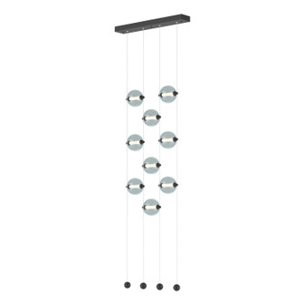 Abacus Abacus 9-Light Ceiling-to-Floor LED Pendant in Black (39|139057-LED-STND-10-YL0668)