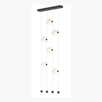 Abacus Abacus 6-Light Ceiling-to-Floor LED Pendant in Black (39|139055-LED-STND-10-GG0668)