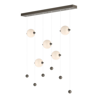 Abacus Abacus 5-Light LED Pendant in Dark Smoke (39|139050-LED-STND-07-GG0668)