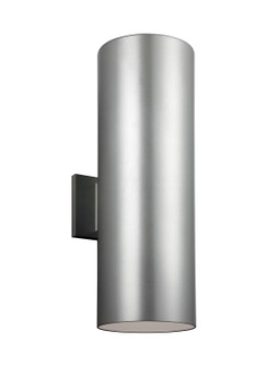 Outdoor Cylinders Two Light Outdoor Wall Lantern in Painted Brushed Nickel (454|8313902-753)