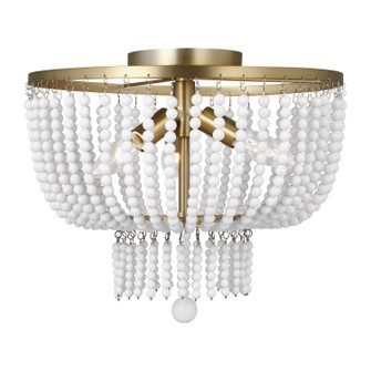 Jackie Three Light Semi-Flush Mount in Satin Brass (454|7780703-848)