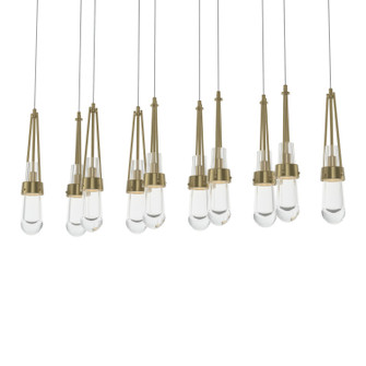 Link Link 10-Light Clear Glass Pendant in Modern Brass (39|131207-SKT-LONG-86-ZM0434)