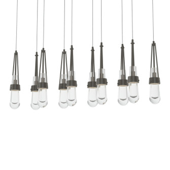 Link Link 10-Light Clear Glass Pendant in Dark Smoke (39|131207-SKT-LONG-07-ZM0434)