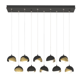 Brooklyn Brooklyn 10-Light Double Shade Pendant in Black (39|131205-SKT-STND-10-86-GG0711)