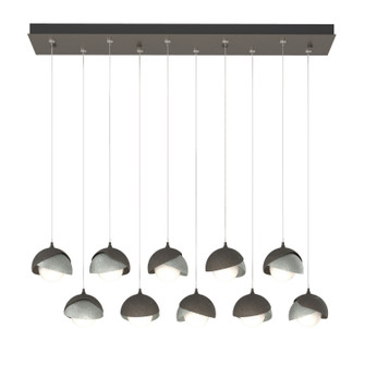 Brooklyn Brooklyn 10-Light Double Shade Pendant in Dark Smoke (39|131205-SKT-STND-07-82-GG0711)