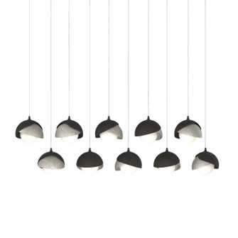 Brooklyn Brooklyn 10-Light Double Shade Pendant in Black (39|131205-SKT-LONG-10-85-GG0711)