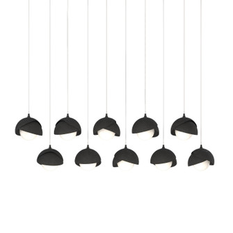 Brooklyn Brooklyn 10-Light Double Shade Pendant in Black (39|131205-SKT-LONG-10-10-GG0711)