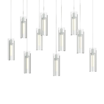 Exos Glass Exos Glass 10-Light Pendant in Vintage Platinum (39|131204-SKT-LONG-82-ZM0065)