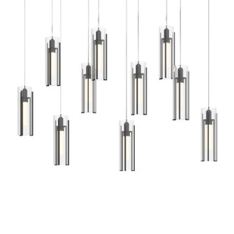 Exos Glass Exos Glass 10-Light Pendant in Black (39|131204-SKT-LONG-10-ZM0065)