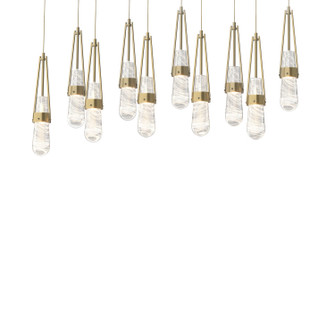 Link Link 10-Light Blown Glass Pendant in Modern Brass (39|131200-SKT-LONG-86-YJ0434)