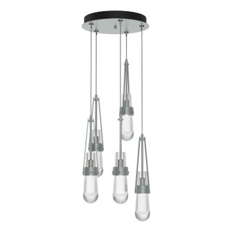 Link Link 5-Light Clear Glass Pendant in Vintage Platinum (39|131127-SKT-STND-82-ZM0434)