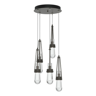 Link Link 5-Light Clear Glass Pendant in Dark Smoke (39|131127-SKT-STND-07-ZM0434)