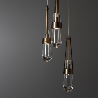 Link Link 5-Light Clear Glass Pendant in Bronze (39|131127-SKT-LONG-05-ZM0434)