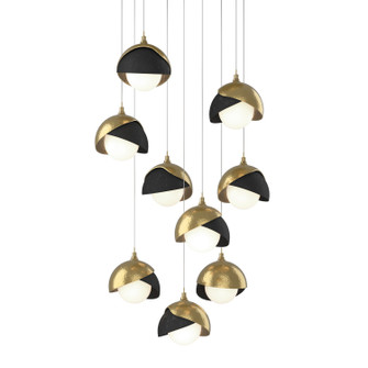 Brooklyn Brooklyn 9-Light Double Shade Pendant in Modern Brass (39|131105-SKT-LONG-86-10-GG0711)